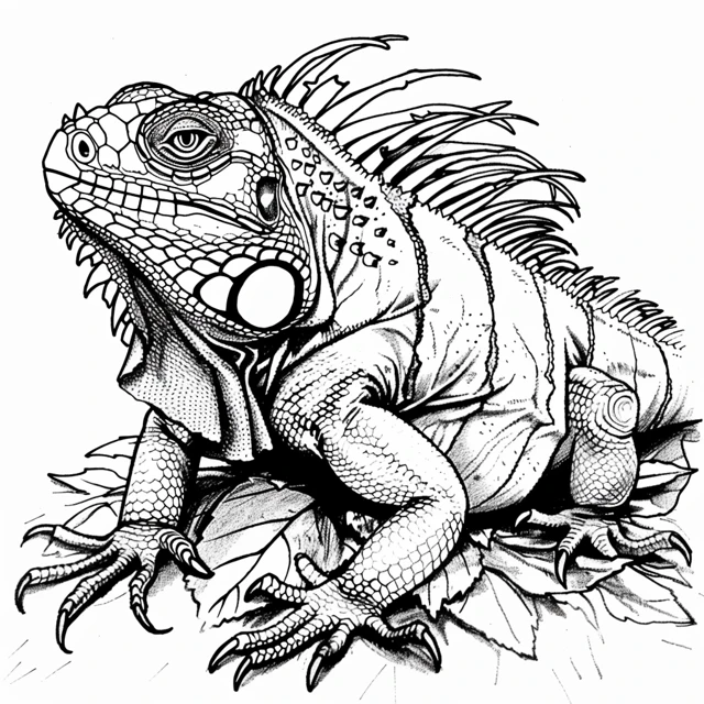 Dibujos para colorear e imprimir Iguana