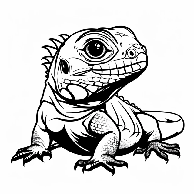 Dibujos para colorear e imprimir Iguana