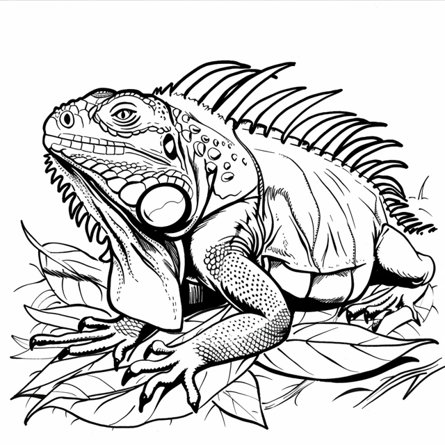 Dibujos para colorear e imprimir Iguana