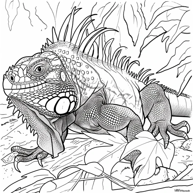 Dibujos para colorear e imprimir Iguana