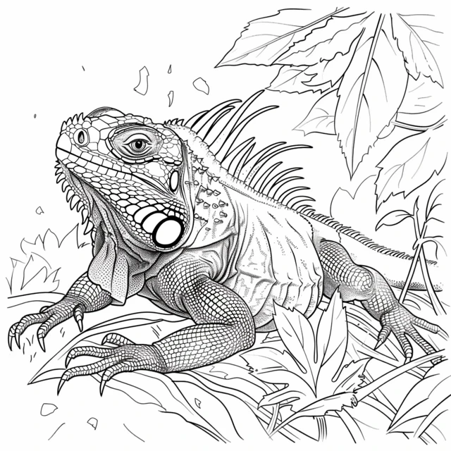 Dibujos para colorear e imprimir Iguana