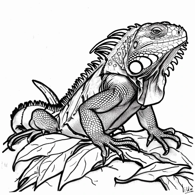 Dibujos para colorear e imprimir Iguana