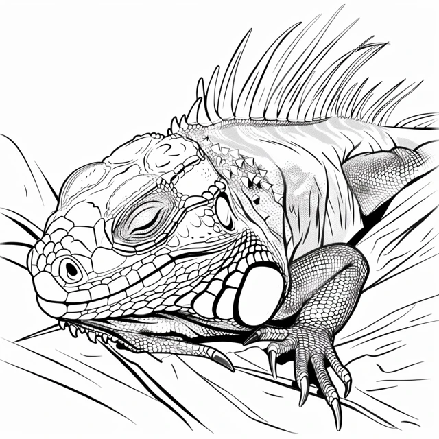 Dibujos para colorear e imprimir Iguana