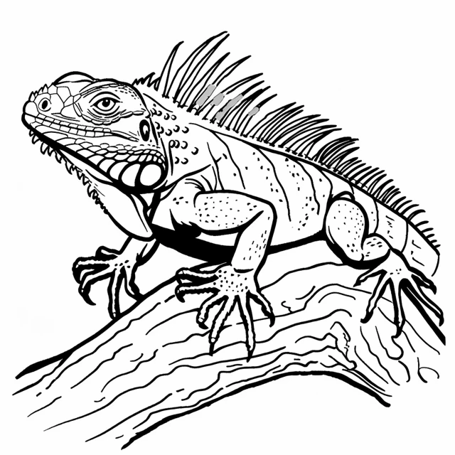 Dibujos para colorear e imprimir Iguana