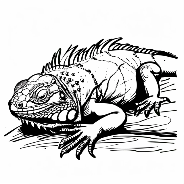 Dibujos para colorear e imprimir Iguana