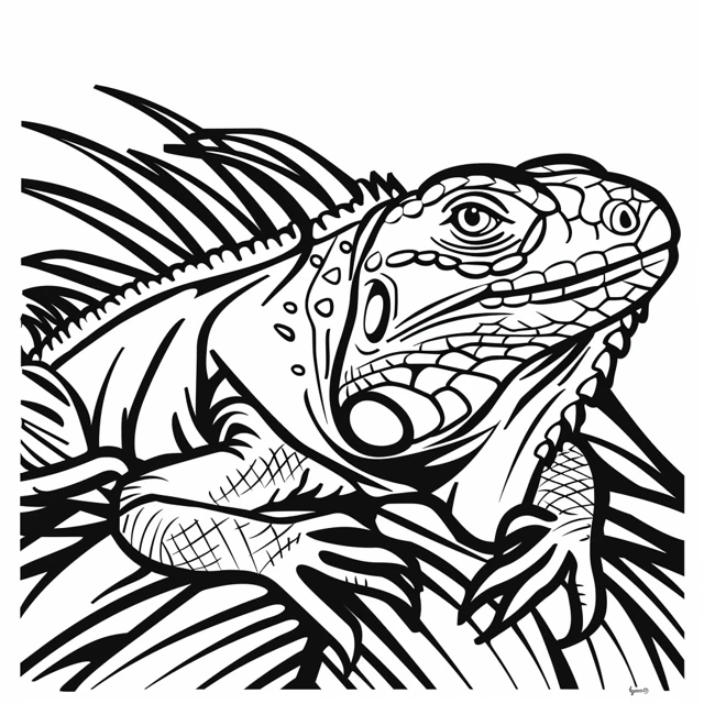 Dibujos para colorear e imprimir Iguana