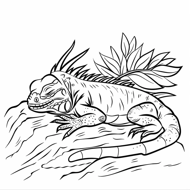 Dibujos para colorear e imprimir Iguana