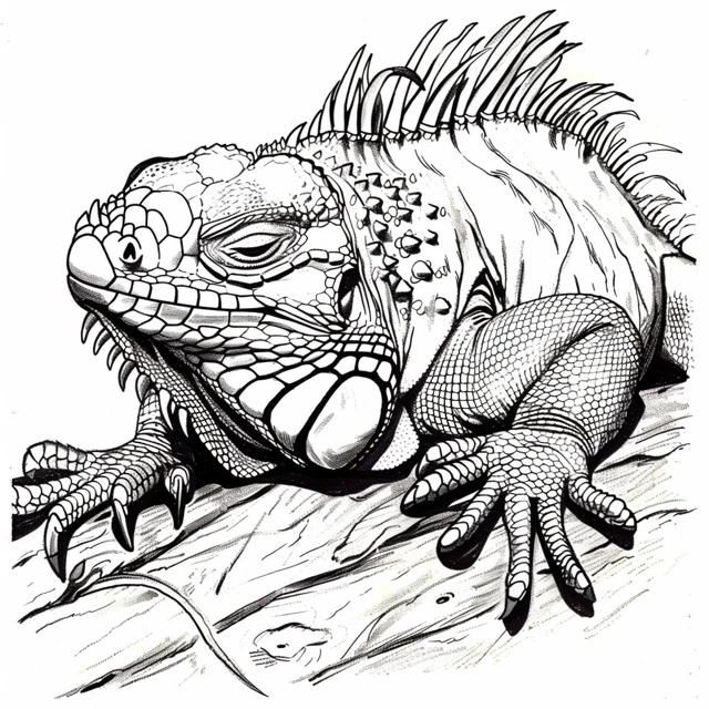 Dibujos para colorear e imprimir Iguana