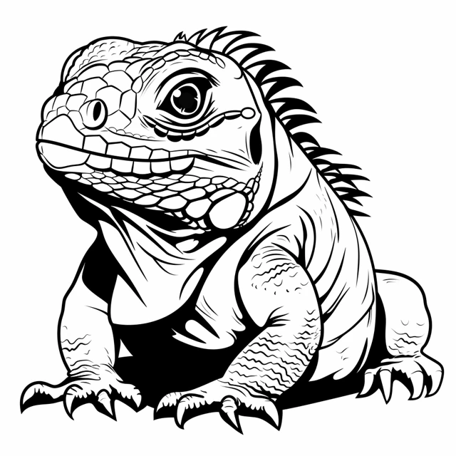 Dibujos para colorear e imprimir Iguana