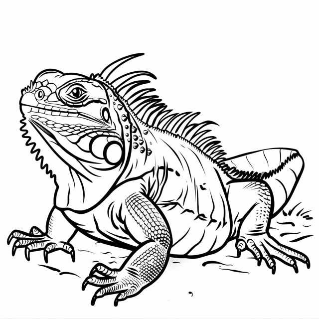 Dibujos para colorear e imprimir Iguana