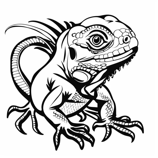 Dibujos para colorear e imprimir Iguana