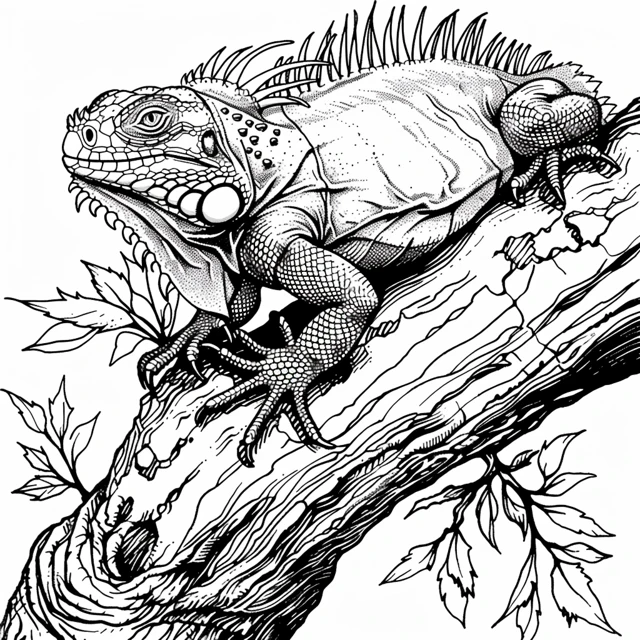 Dibujos para colorear e imprimir Iguana