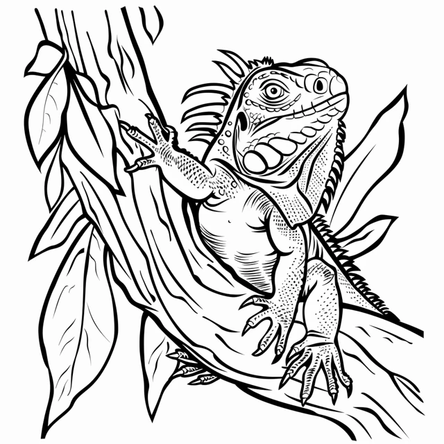 Dibujos para colorear e imprimir Iguana