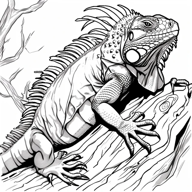 Dibujos para colorear e imprimir Iguana