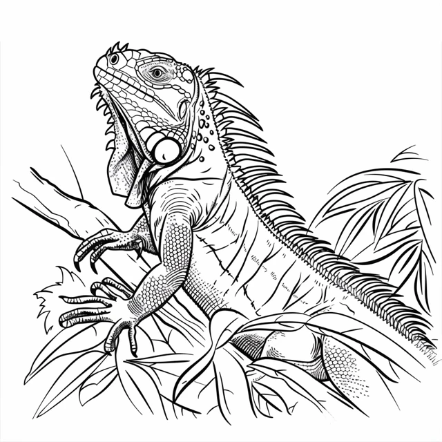 Dibujos para colorear e imprimir Iguana