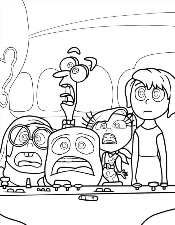 Dibujos para colorear e imprimir Inside Out 2