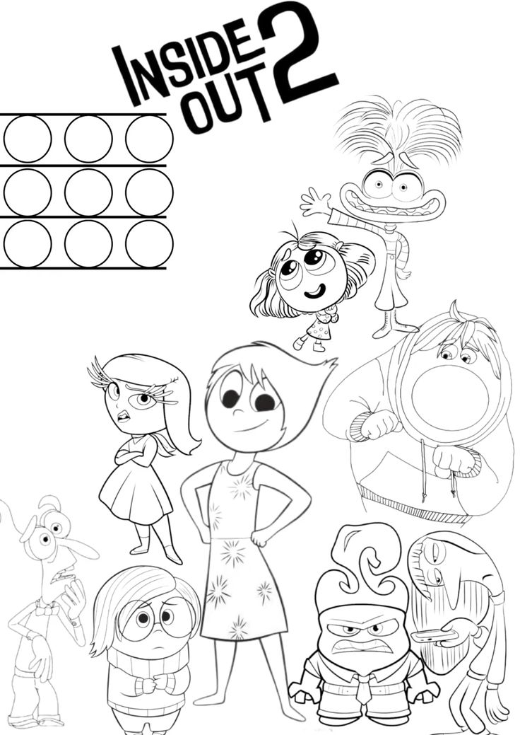 Dibujos para colorear e imprimir Inside Out