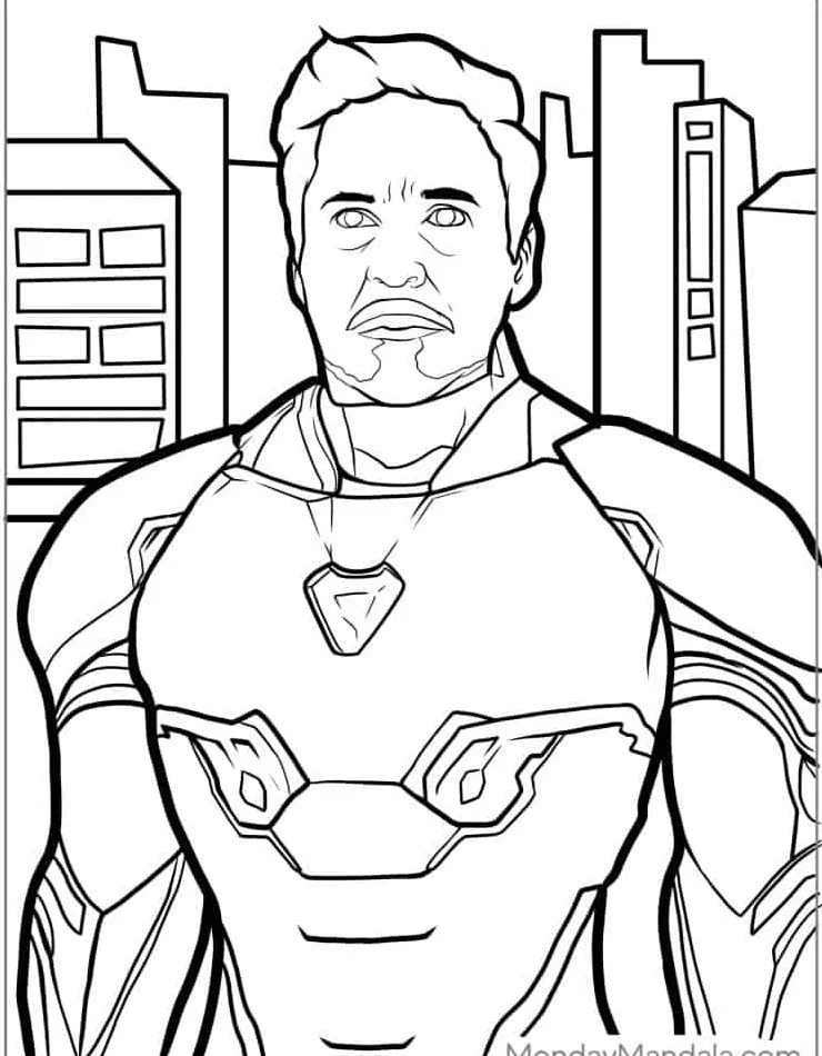 Dibujos para colorear e imprimir Iron Man