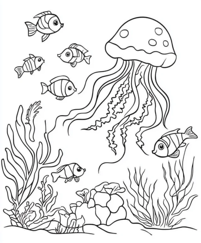 Dibujos para colorear e imprimir Jellyfish