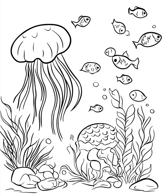 Dibujos para colorear e imprimir Jellyfish