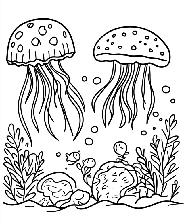 Dibujos para colorear e imprimir Jellyfish