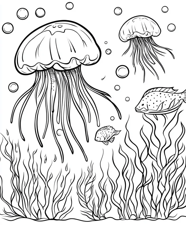 Dibujos para colorear e imprimir Jellyfish