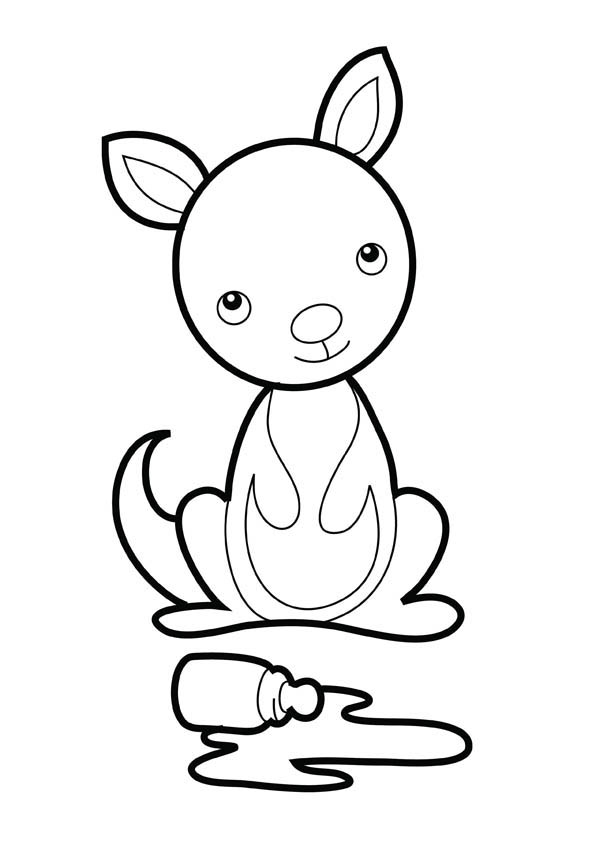 Dibujos para colorear e imprimir Kangaroo