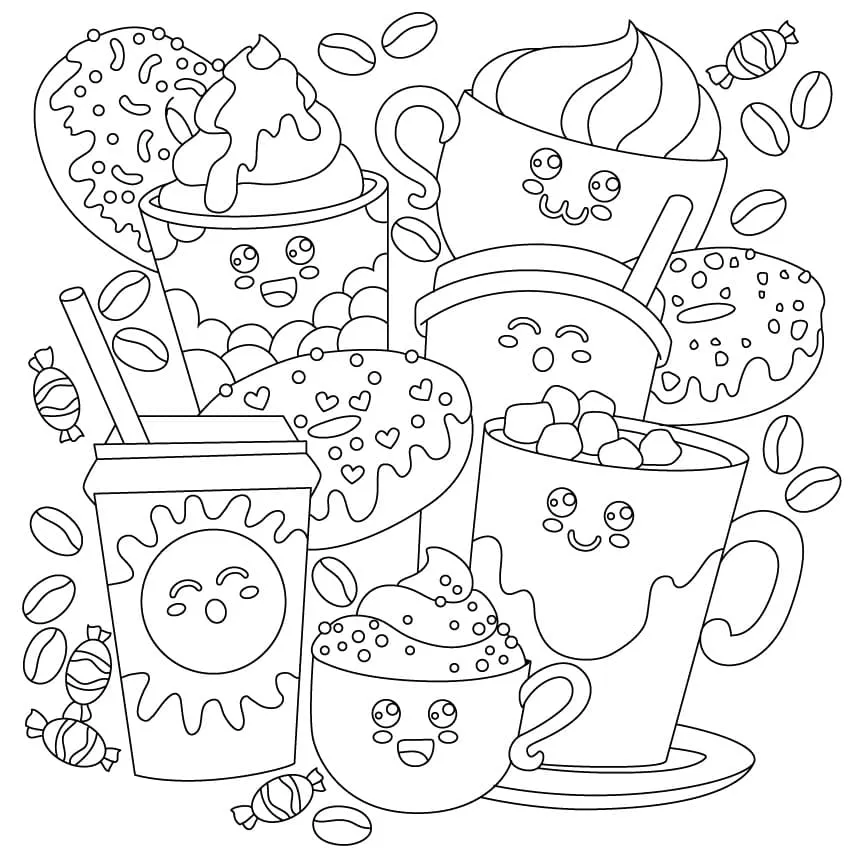 Dibujos para colorear e imprimir Kawaii