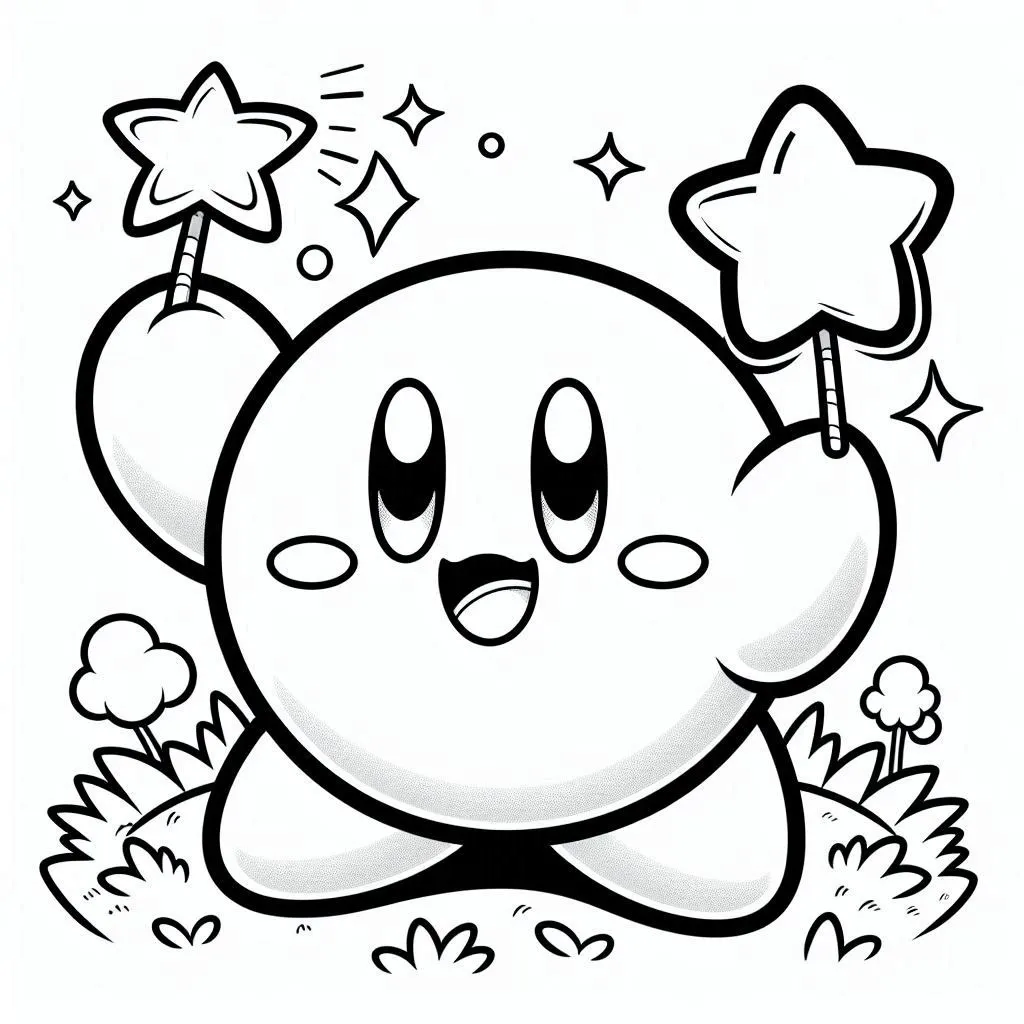 Dibujos para colorear e imprimir Kirby