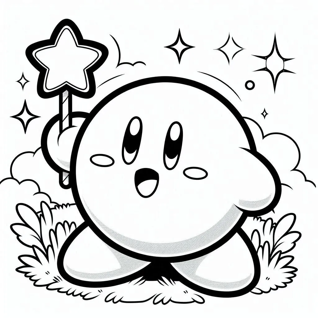 Dibujos para colorear e imprimir Kirby