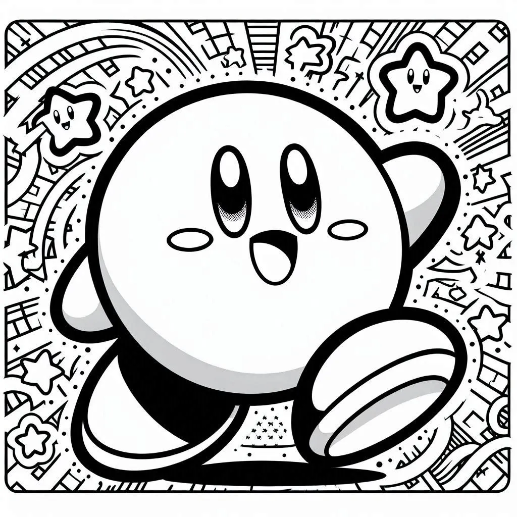 Dibujos para colorear e imprimir Kirby