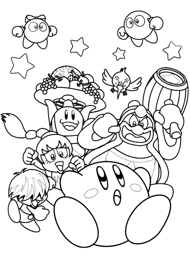 Dibujos para colorear e imprimir Kirby