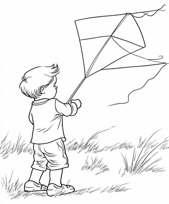 Kites coloring pages 1