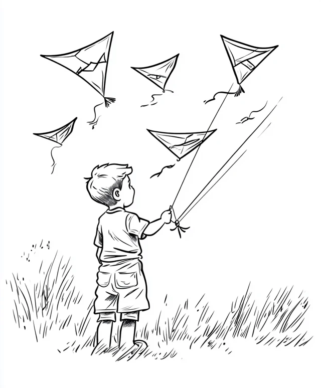 Dibujos para colorear e imprimir Kites