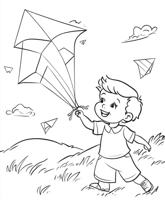 Dibujos para colorear e imprimir Kites