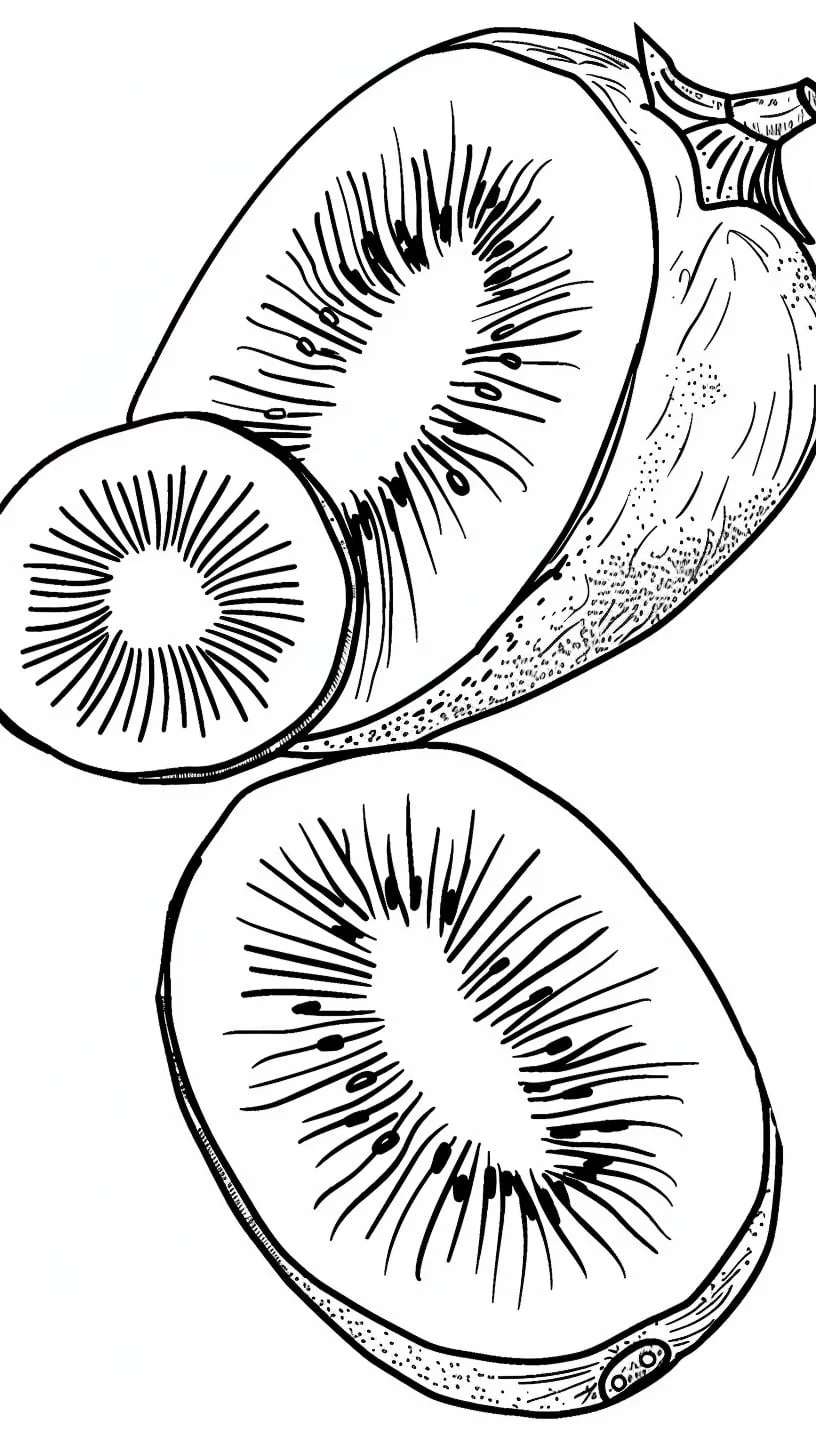 Dibujos para colorear e imprimir Kiwi