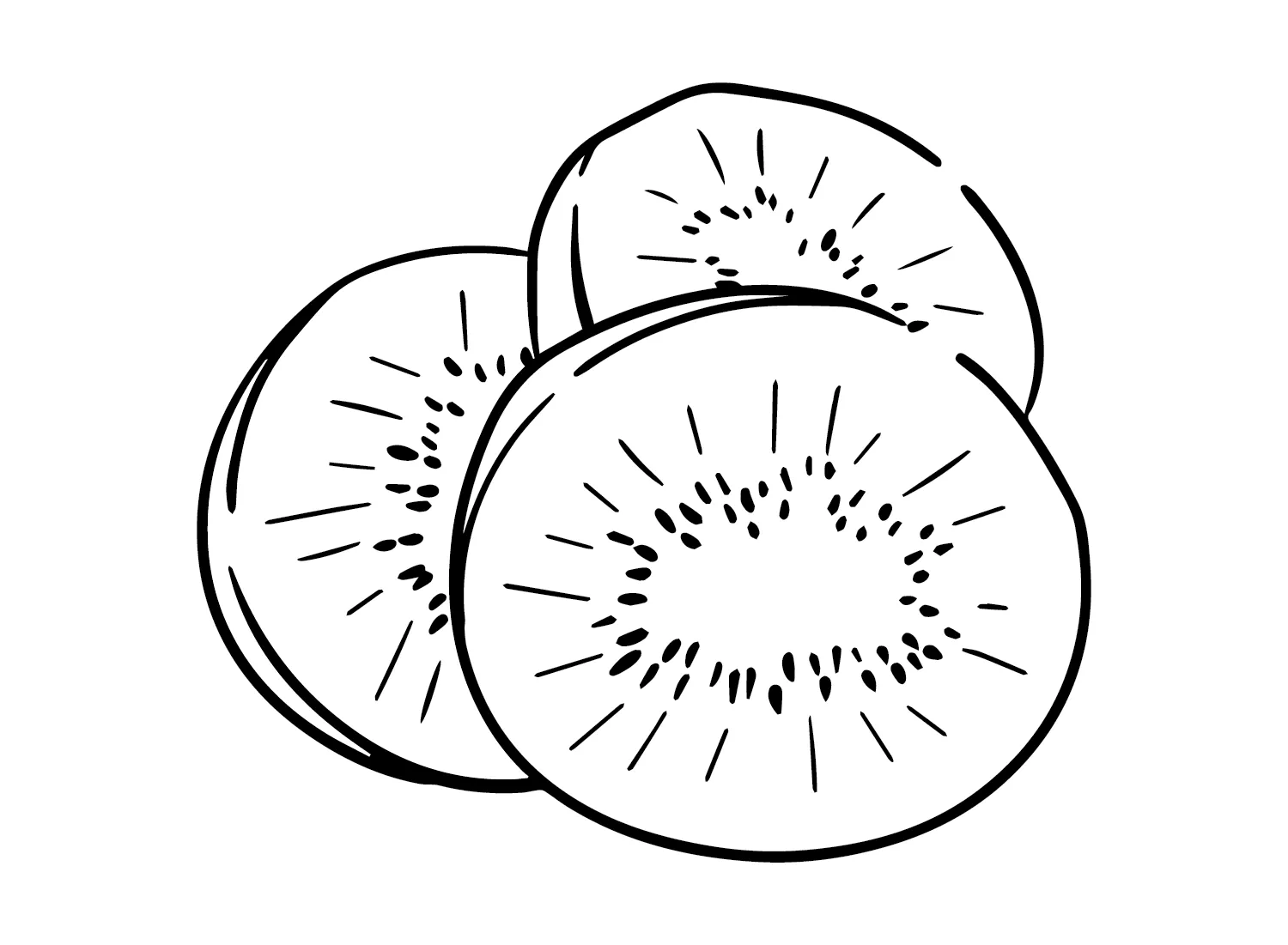 Dibujos para colorear e imprimir Kiwi