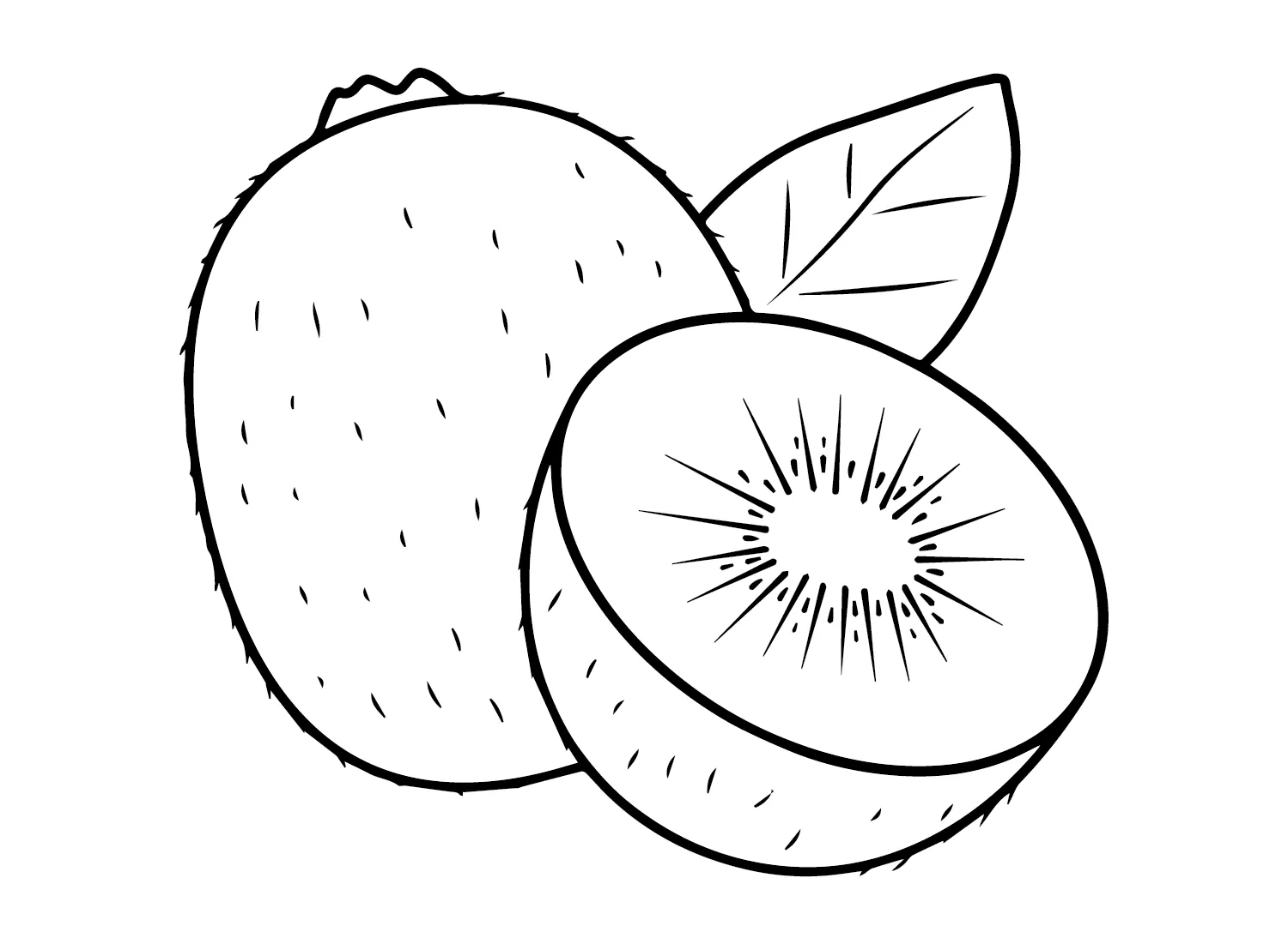 Dibujos para colorear e imprimir Kiwi