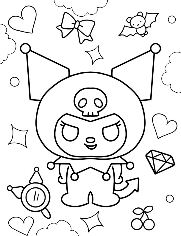 Dibujos para colorear e imprimir Kuromi