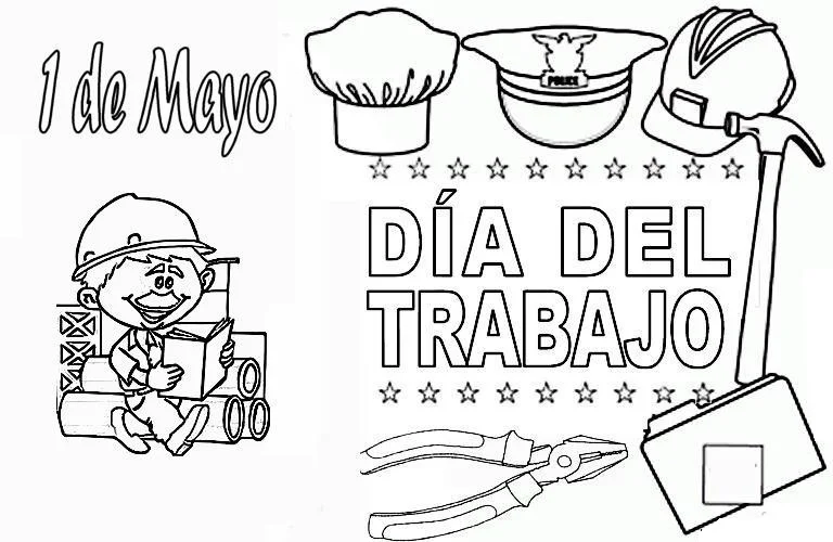 Dibujos para colorear e imprimir Labor Day