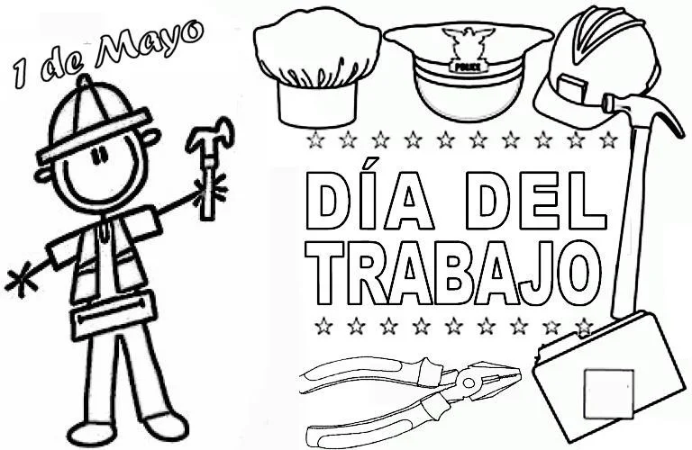 Dibujos para colorear e imprimir Labor Day