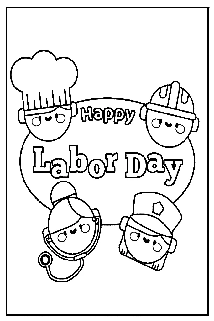 Dibujos para colorear e imprimir Labor Day