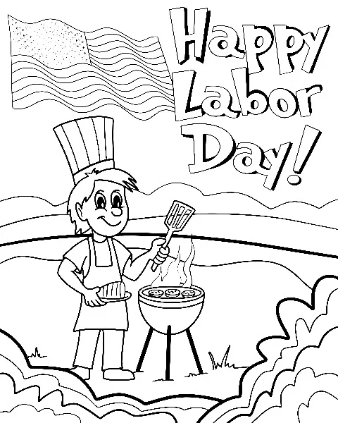 Dibujos para colorear e imprimir Labor Day