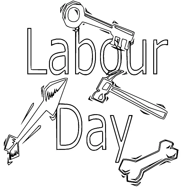 Dibujos para colorear e imprimir Labor Day