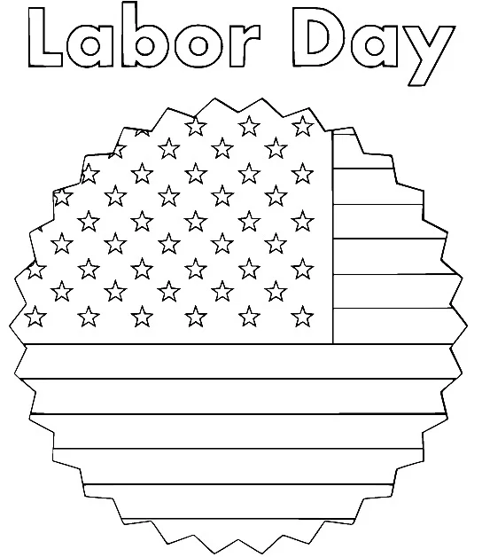 Dibujos para colorear e imprimir Labor Day