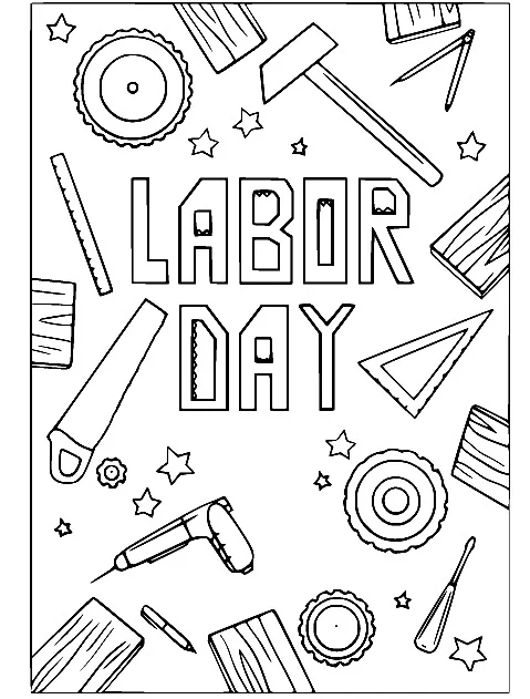 Dibujos para colorear e imprimir Labor Day