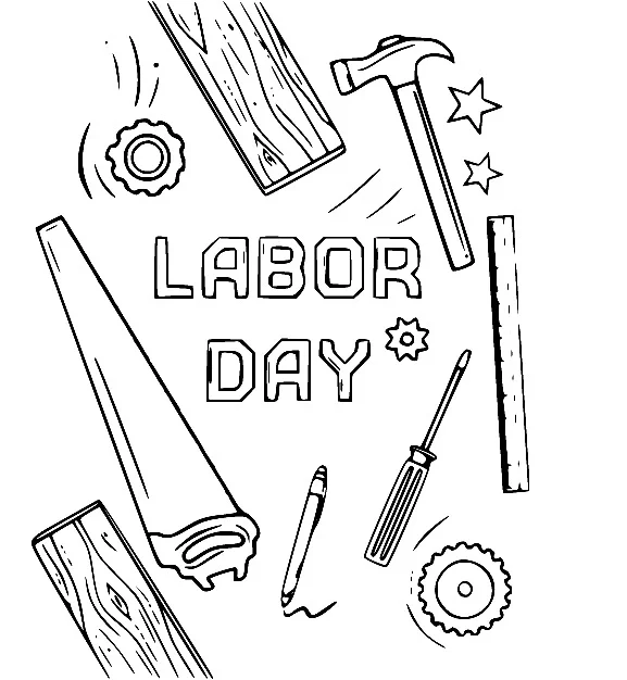 Dibujos para colorear e imprimir Labor Day