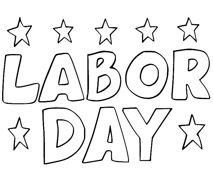 Dibujos para colorear e imprimir Labor Day