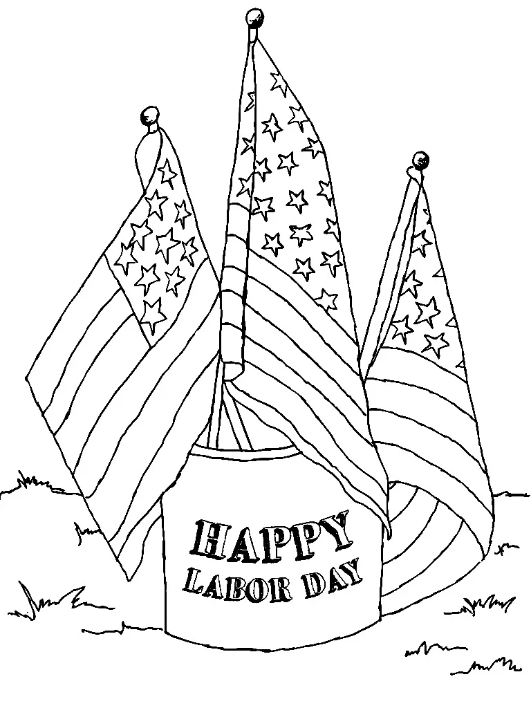 Dibujos para colorear e imprimir Labor Day