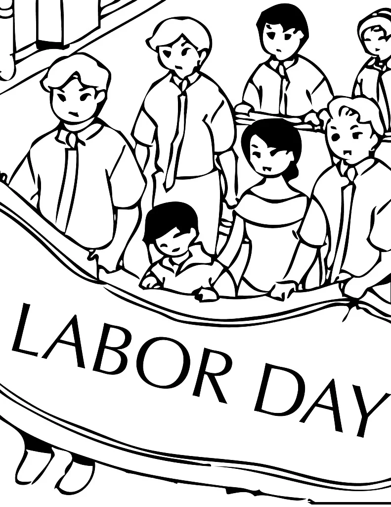 Dibujos para colorear e imprimir Labor Day